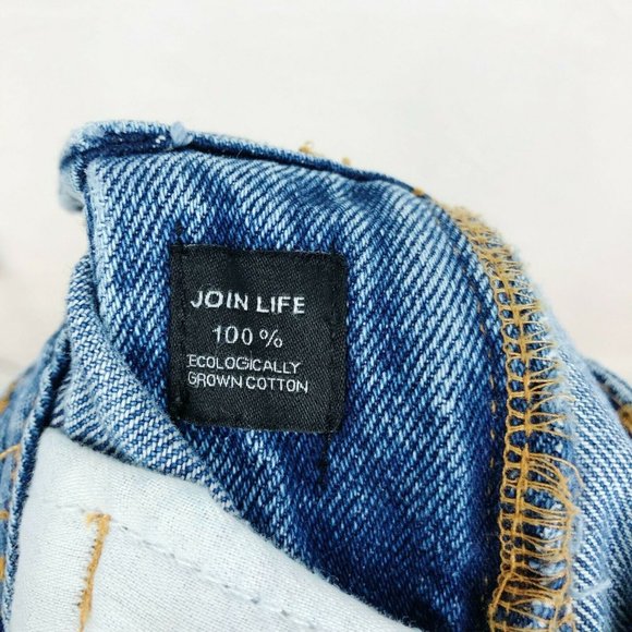 Zara Medium Wash Denim High Rise Mom Jeans - Size 8 - Picture 9 of 9